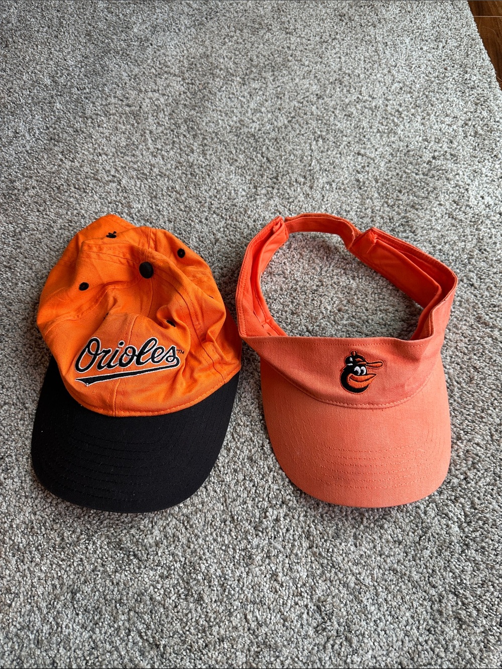 Orioles Orange Baseball Cap and Visor Set